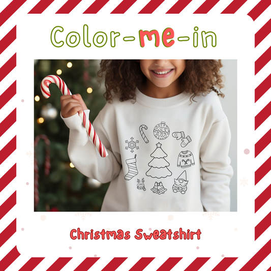 Christmas Color-in Sweatshirt Kit